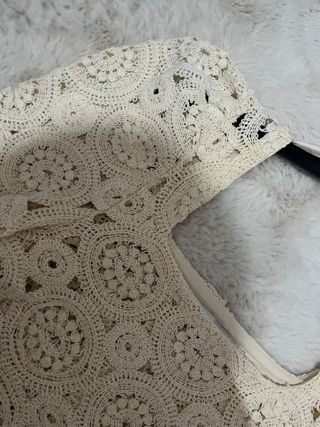 Jersey Zara Crochet Crudo Talla M