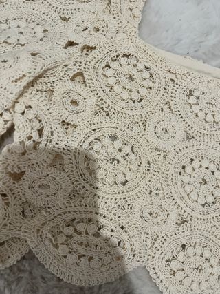 Jersey Zara Crochet Crudo Talla M