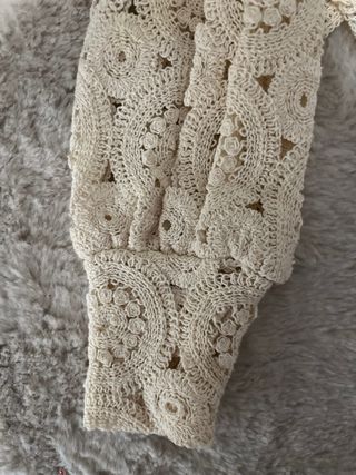 Jersey Zara Crochet Crudo Talla M