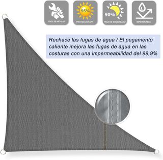 Sunnylaxx 4x4x5.65m Impermeable Toldo Vela de Somb