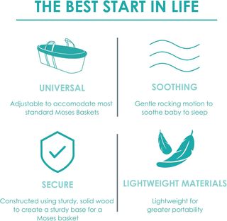 Clair de Lune Soporte para cesta mecedora de moisé