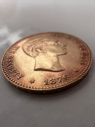 Moneda de oro de Alfonso XII 1876