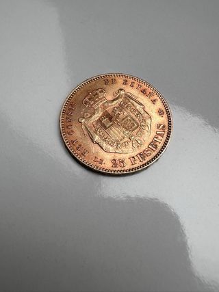 Moneda de oro de Alfonso XII 1876