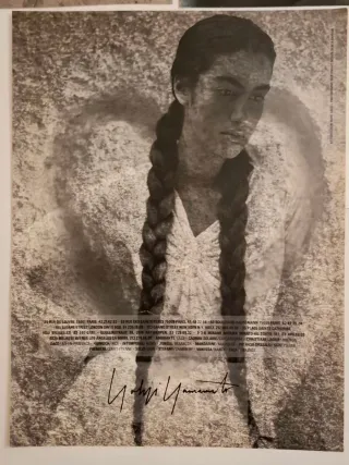 Pubblicità vintage Yohji Yamamoto 1990