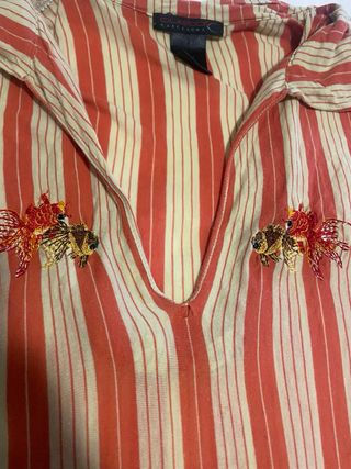 Camiseta Custo Barcelona Rayas Peces Bordados