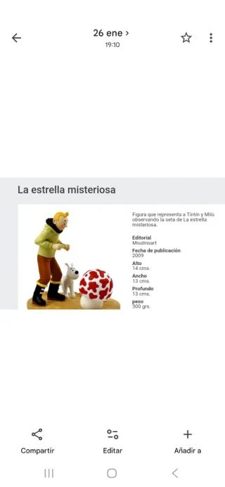 Figura Tintín y Milú