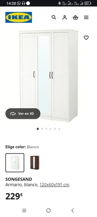 Armario Ropero IKEA Blanco