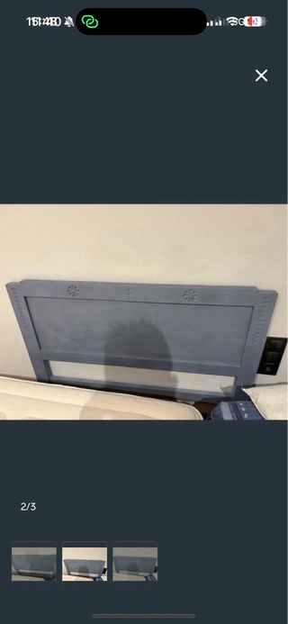 Cabecero madera azul 130cm