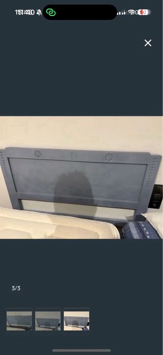 Cabecero madera azul 130cm