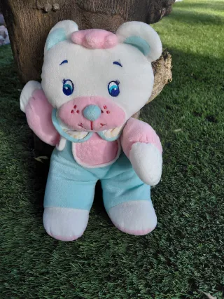 Peluche Osito Blanco y Rosa