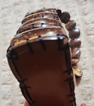 Borsa tracolla legno a quadretti