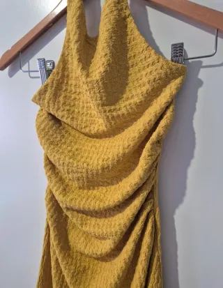 Vestido amarillo halter