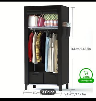 Armario Portátil Tela Gris.