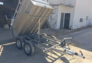 Remolque basculante 210x130x72, 2 ejes con freno