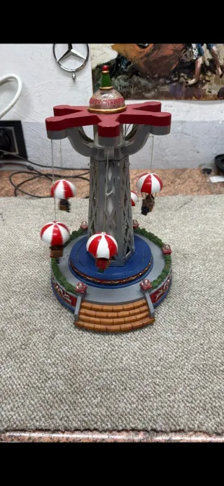 Juguete antiguo carrusel globos