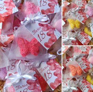 Farfalline segnaposto in cera di soia