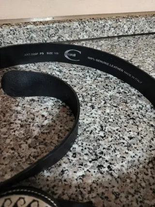 Cintura Just Cavalli Pelle Nera Made in Italy