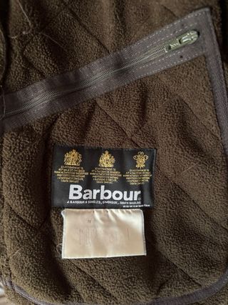 Chaqueta Barbour forro polar verde