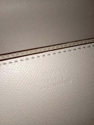 Bolso Hermès Blanco con herrajes dorados