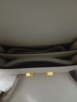 Bolso Hermès Blanco con herrajes dorados