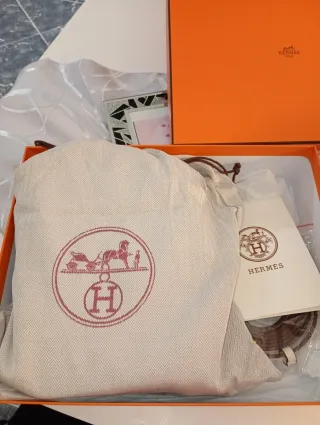 Bolso Hermès Blanco con herrajes dorados