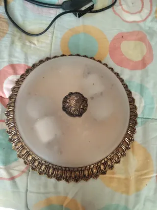 2 Plafones Vintage Latón Antiguos