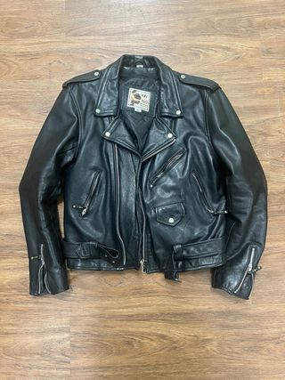 Chaqueta Biker Cuero AMI Talla XXL