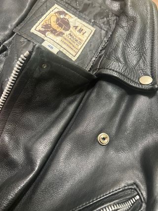 Chaqueta Biker Cuero AMI Talla XXL