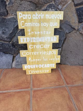 Cuadro de madera Para abrir nuevos caminos