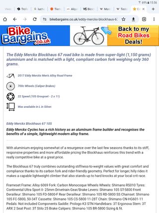 Bicicleta de carretera Eddy Merckx blockhaus 67