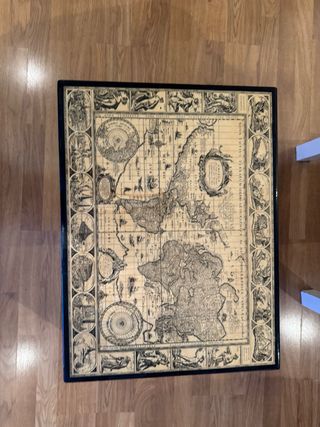 Mesa auxiliar plegable madera y metal