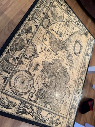 Mesa auxiliar plegable madera y metal