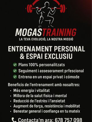 Entrenamiento 100% personal exclusivo
