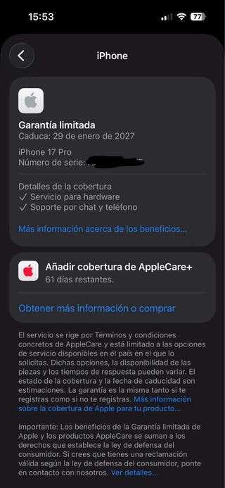 iPhone 17 Pro 256GB Azul Marino Nuevo 1075€