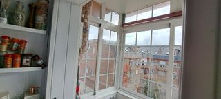 Cerramiento aluminio lacado blanco