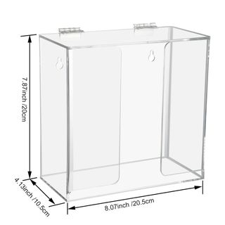 Caja dispensadora de máscara acrílica con tapa par