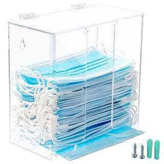 Caja dispensadora de máscara acrílica con tapa par