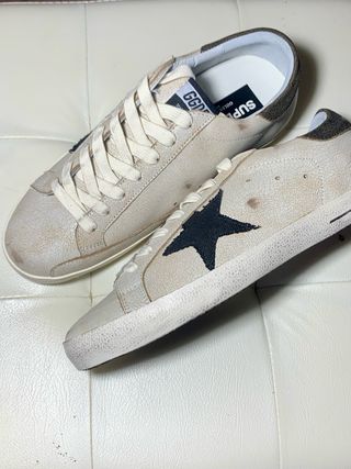 Golden Goose Sneakers Beige Nero
