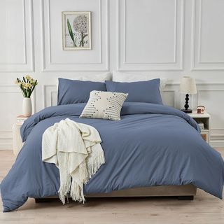 Juego de Funda Nordica Azul Cama 135/150 240x220 1