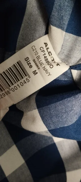 Camicia uomo quadri blu e bianchi