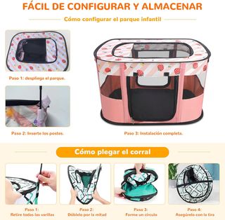 ALLSOPETS Parque para Perros y Gatos Plegable, Jau