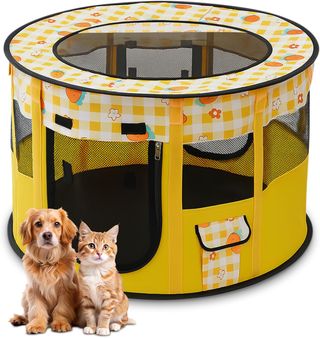 ALLSOPETS Parque para Perros y Gatos Plegable, Jau