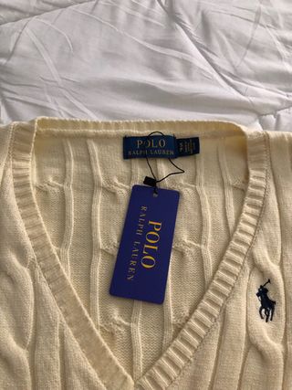 Jersey Polo Ralph Lauren Cable Knit Amarillo