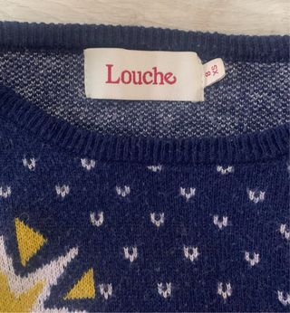 Jersey punto azul con oso polar y estrella