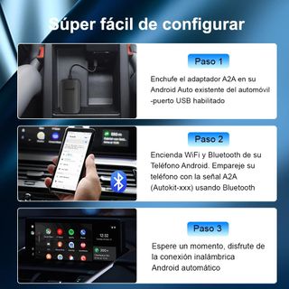 Carlinkit Android Auto inalámbrico Adaptador, conv