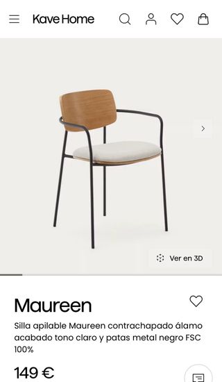 4 Sillas Kave Home De Temporada - Beige/Marrón