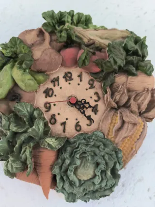 Reloj Cocina Diseño Verduras 23x23cm