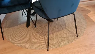 Alfombra teflón redonda Leroy Merlin crema