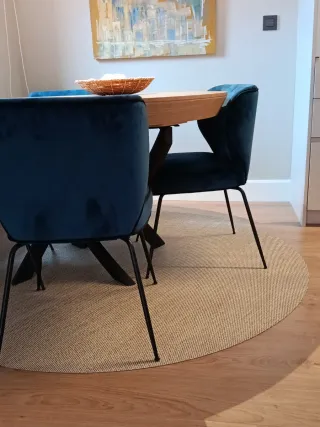 Alfombra teflón redonda Leroy Merlin crema