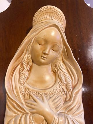 Bassorilievo Madonna su legno